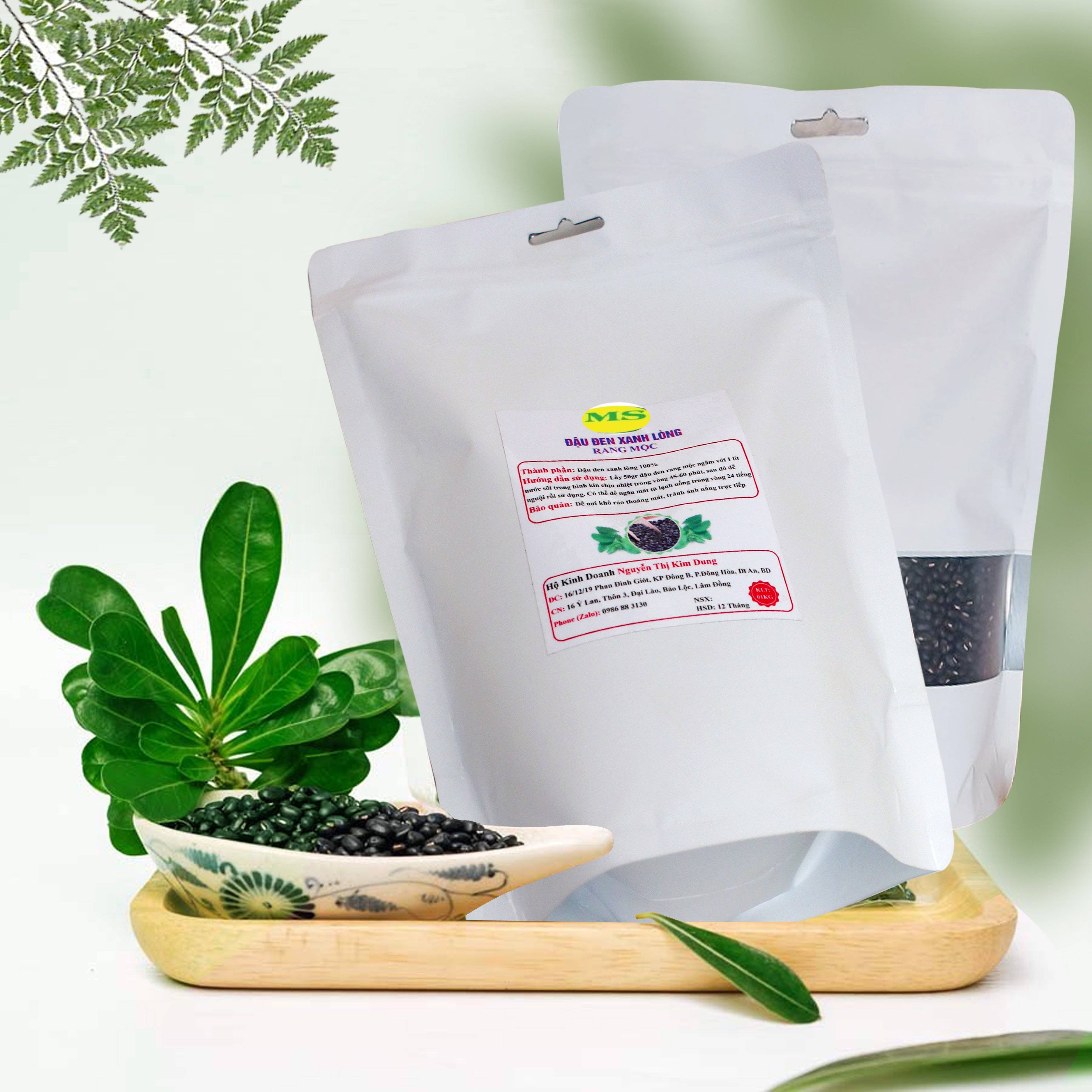 Đậu đen xanh lòng rang mộc - 01kg - - Đậu đen xanh lòng 100% - hạt nhỏ thuần chủng
