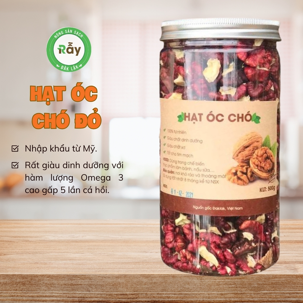 Hạt óc chó đỏ nhập khẩu Mỹ cao cấp, hạt dinh dưỡng ăn liền ăn kiêng ăn vặt an toàn