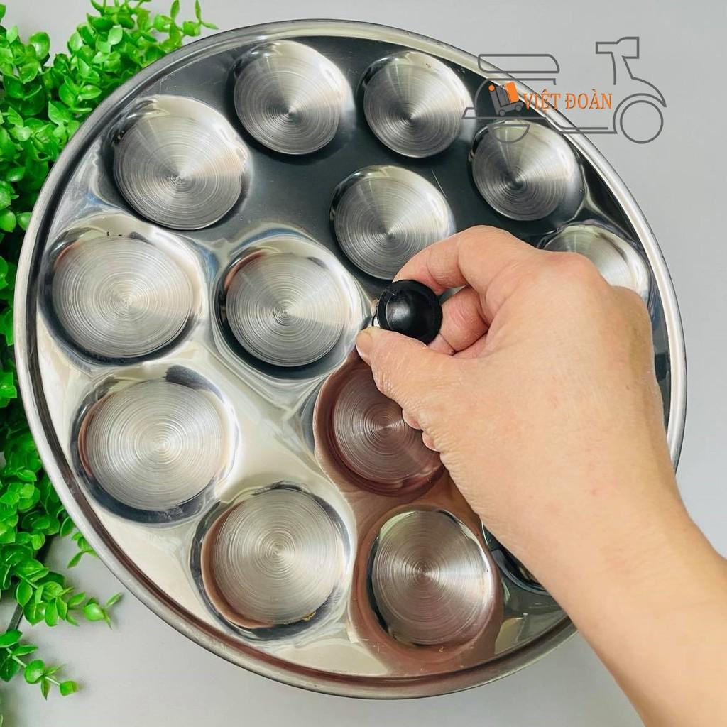 Khuôn Bánh Bèo, Bánh Bò - Inox tiện lợi có nút cầm chống nóng - Nhiều Kích Cỡ