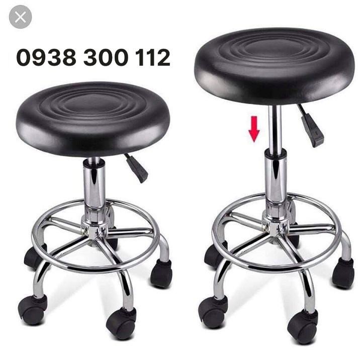 GHẾ XOẮN ỐC NÂNG HẠ XOAY 360 ĐỘ 2 MÀU ĐEN