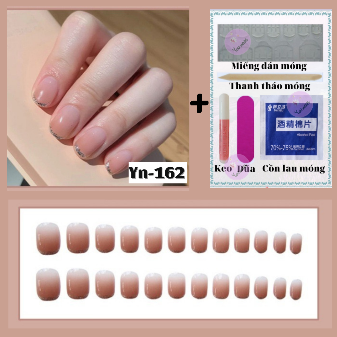 [Tặng 5 Phụ Kiện] Set 24 Móng Tay Giả Họa Tiết 3D Siêu Xinh (Mã Yn161-170