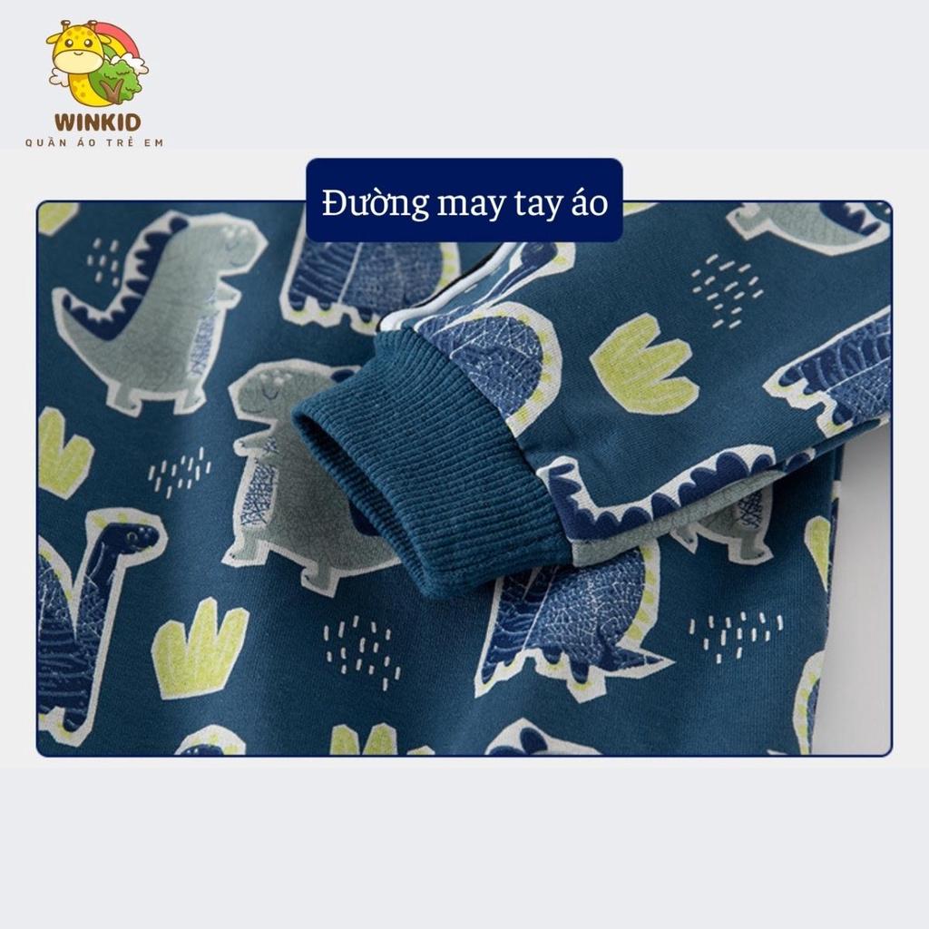 Áo nỉ cho bé WELLKIDS, áo nỉ da cá dài tay thu đông họa tiết động vật nhiều màu sắc - WK008