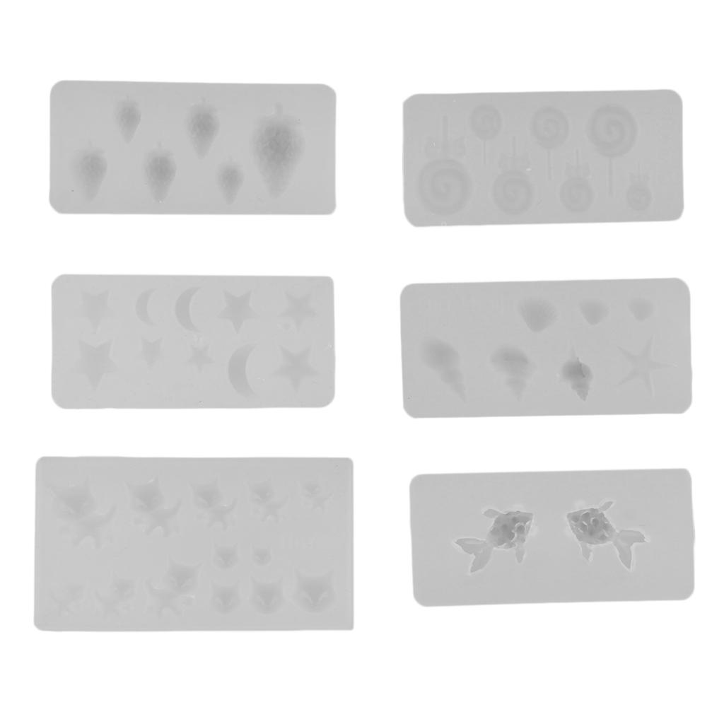 6 3D Khuôn Silicon Cho Móng Tay Nghệ Thuật Trang Trí, Trang Sức Phát Hiện Phụ Kiện Tự Làm Đồ Thủ Công, tải Trọ