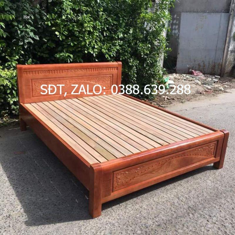 Giường gỗ Xoan 1m8-2m giá 3tr