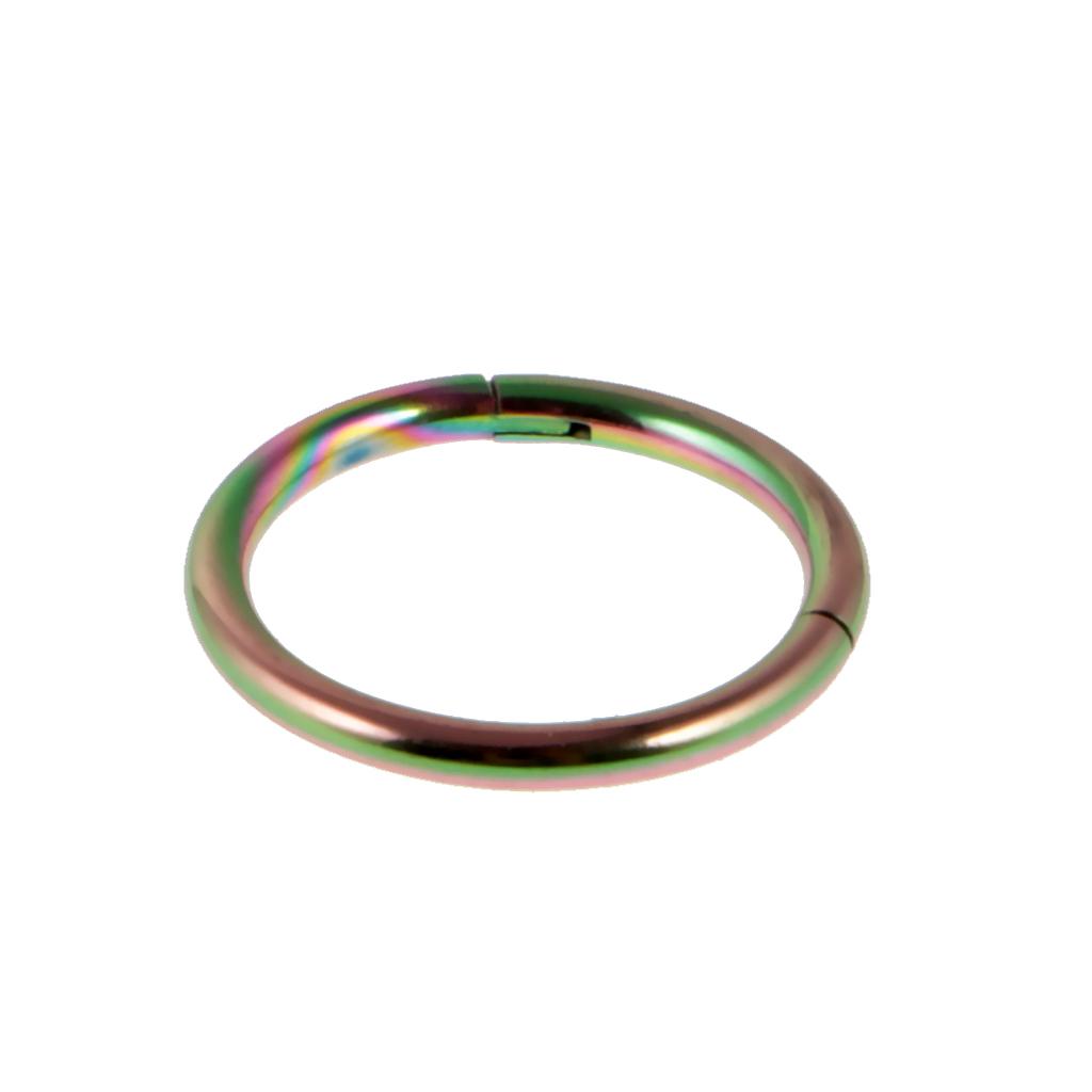 Stainless Steel Clicker Lip Nose Septum Hinged Ring 1.2x10mm 16G Silver