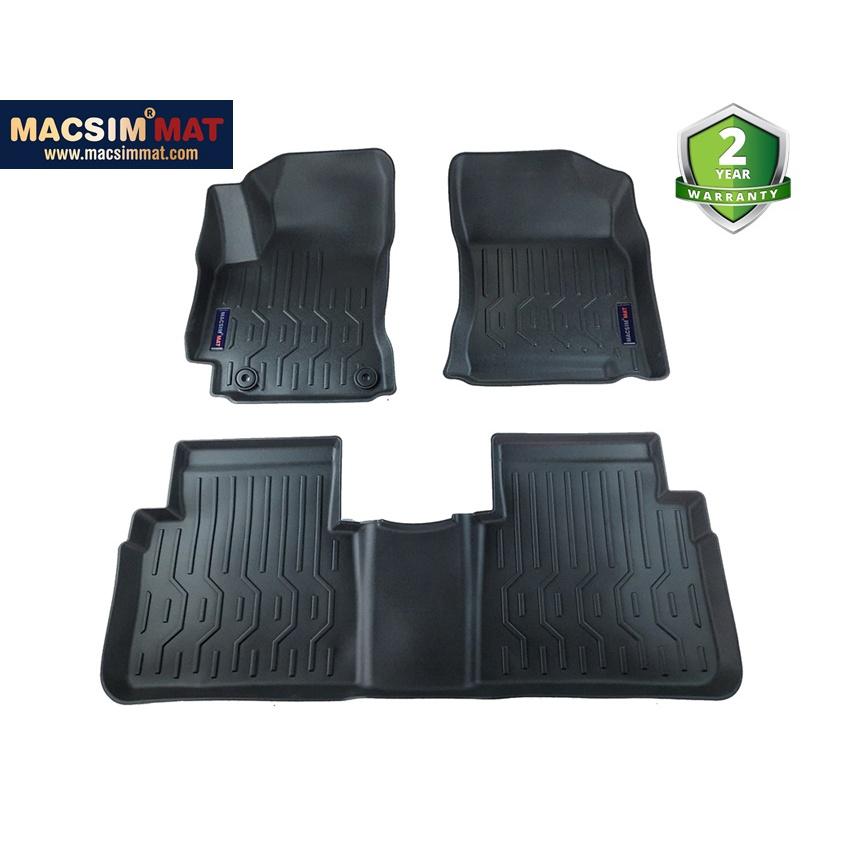 Thảm lót sàn xe ô tô Toyota Corolla Altis 2019 + Nhãn hiệu Macsim chất liệu nhựa TPV cao cấp màu đen(FDW-121)