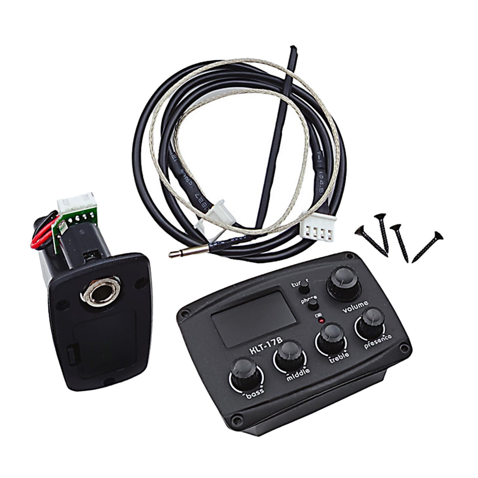 Guitar EQ Equalizer Pickup, Musical Instrument,Equalizer Tuner Piezo Pickup Luthier DIY Parts Guitar Pickup, EQ Equalizer