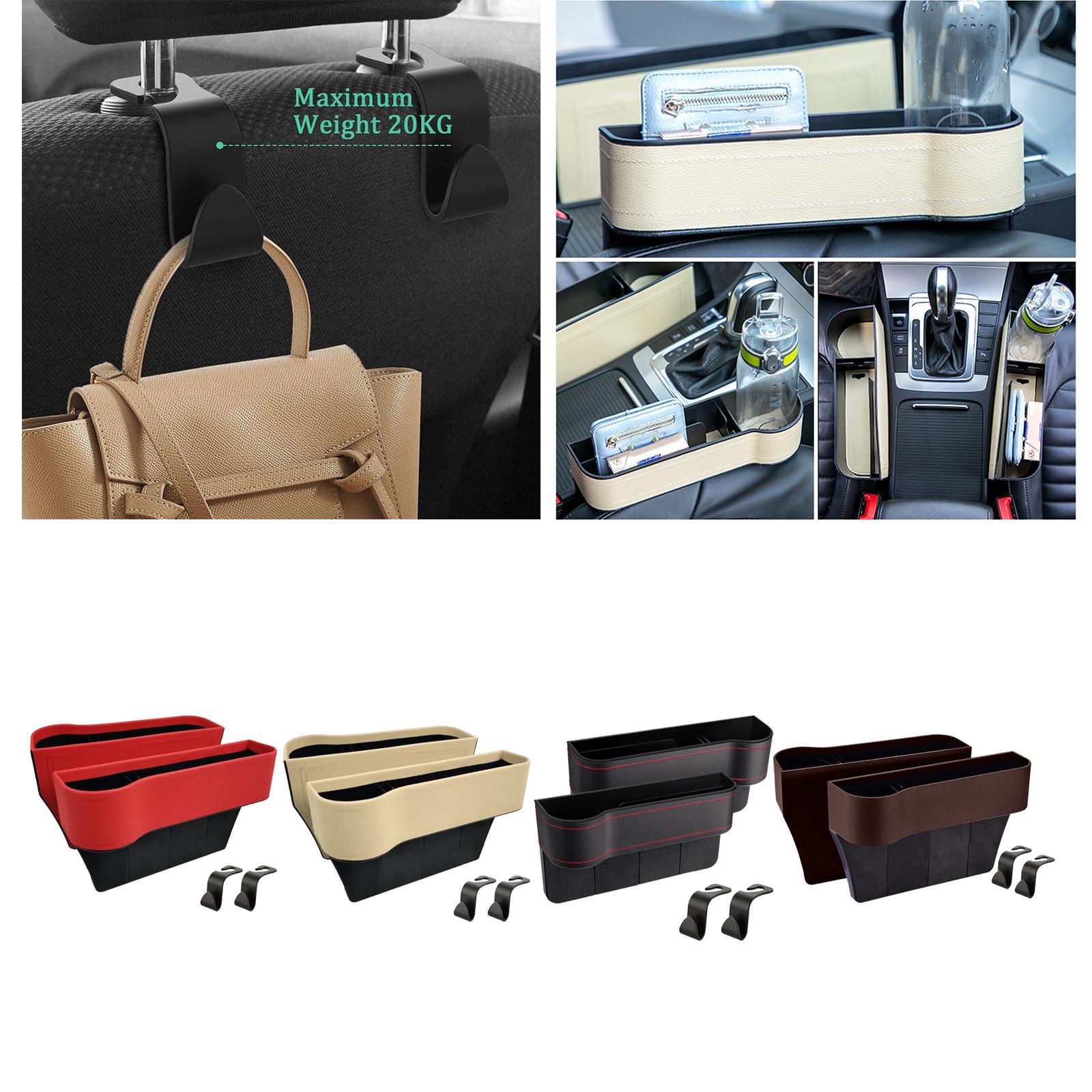 2 Pack Car Seat Gap Filler Car Front Seat Gap Organizer Car Front Seat with Cup Holder Side Car Seat Organizer