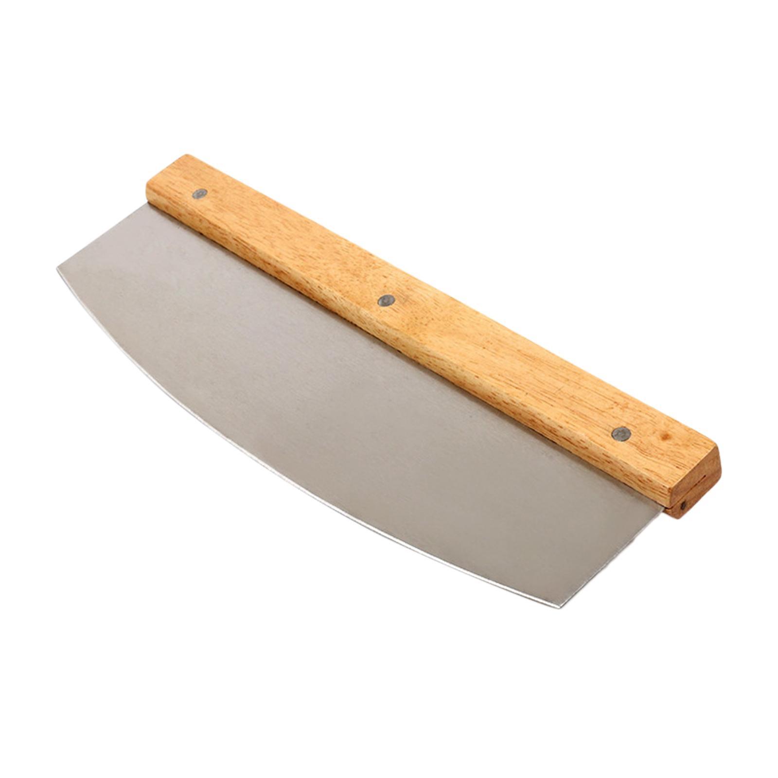 Pizza Cutter with Wooden Handles Cheese Pastry Slicer Pizza  Cutter