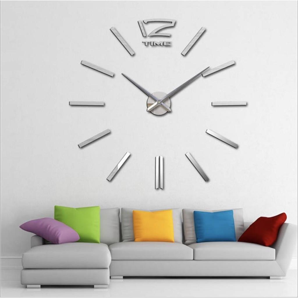 Đồng Hồ dán tường trang trí nhà cửa DIY Mirror Clock 12 Phong cách European