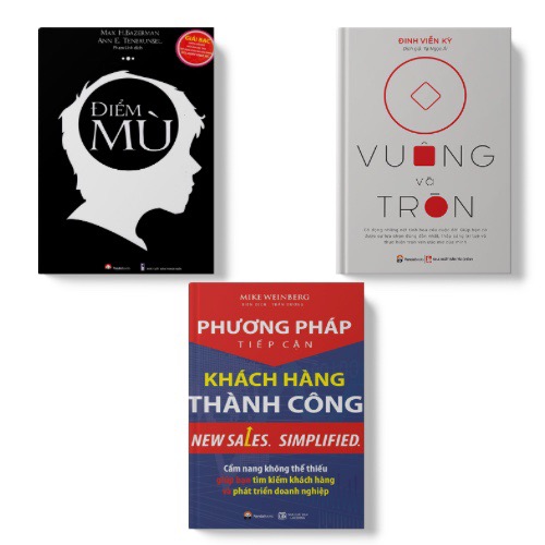 Sách Pandabooks combo 3 cuốn Điểm mù+Vuông và tròn+ Phương pháp tiếp cận khách hàng thành công