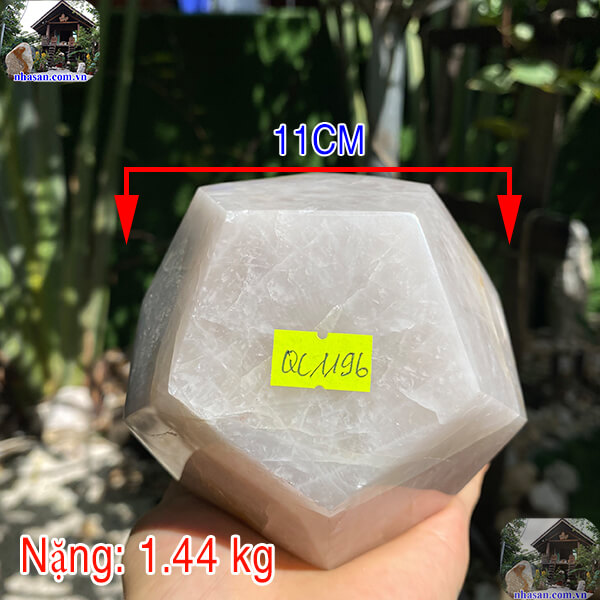 Bi giác 12 mặt đá thạch anh NHA SAN QC1196 Trọn vẹn năng lượng, trọn vẹn hạnh phúc - 1.44 Kg