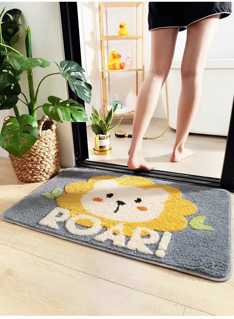 Thảm 3D lau chân cửa phòng khách TD52 thảm chân phòng tắm thảm lau chân phòng ngủ lông dày siêu thấm mềm mại chống trượt