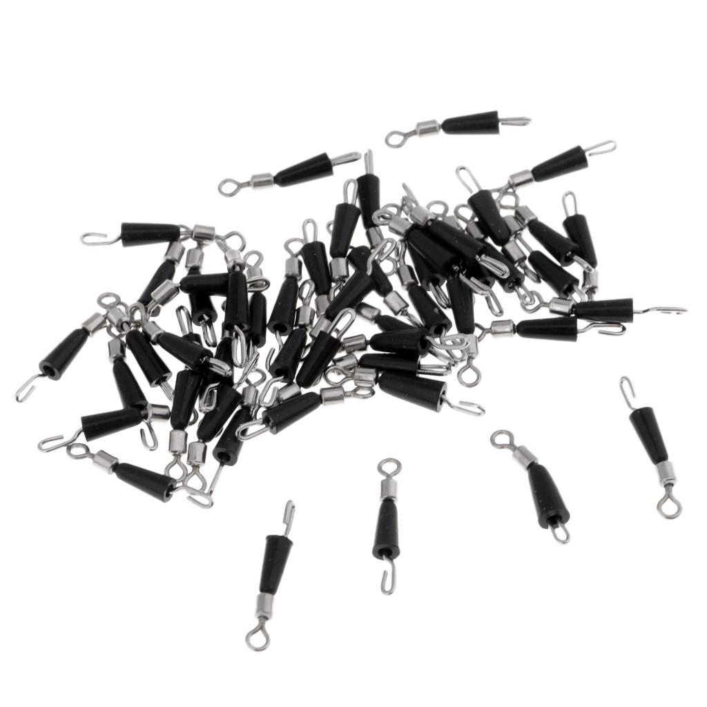 100Pcs Quick Change S+ 100x L Fishing Swivels Hook Device Clip Snap Tackle