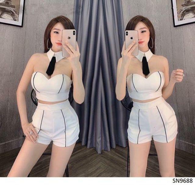 Sét áo cúp phối sọc sexy