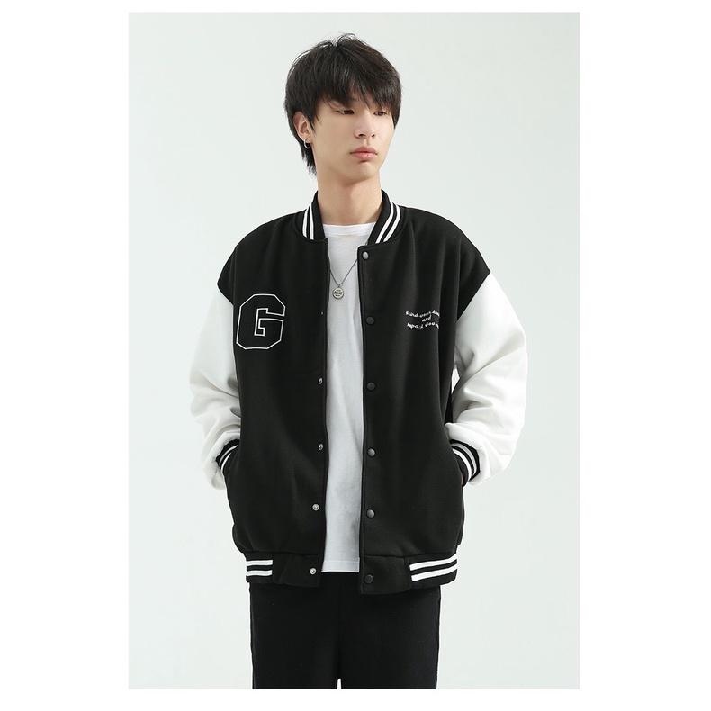 Áo Khoác Cardigan Bomber Nỉ Bông IN LOGO G Form Rộng Basic Nam Nữ Unisex Ulzzang KUN