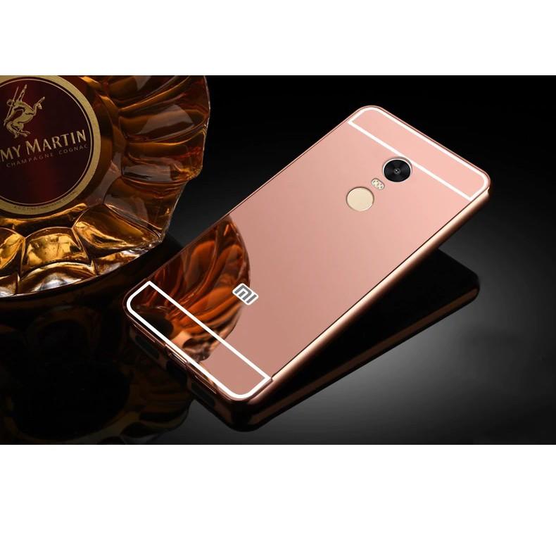 Ốp lưng Xiaomi Redmi Note 4 tráng gương viền kim loại