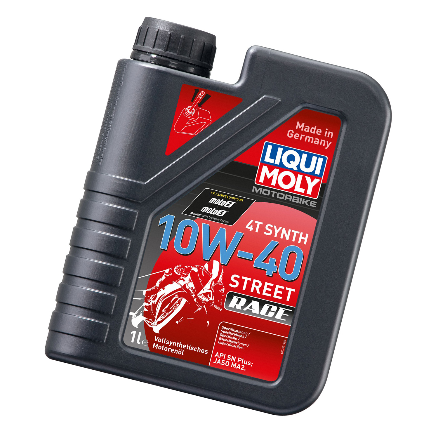 Dầu nhớt tổng hợp động cơ cho xe số, xe máy phân khối lớn, xe côn tay Liqui Moly 10W40 Race 20753 1lít - Phù hợp cho xe chạy xa, chạy phượt, leo dốc giúp máy bốc, chạy êm xe mát máy