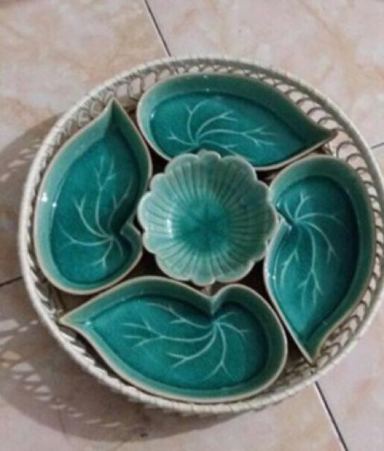 Khay lẩu kem sứ Bát Tràng