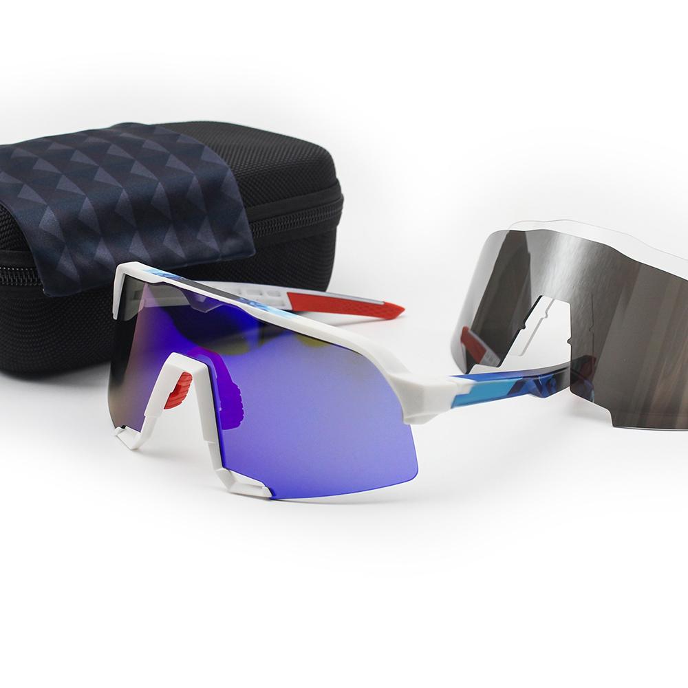 S3 Kính Xe Đạp Kính Đi Xe Đạp Photochromic Kính Mát Xe Đạp S2 UV400 Phân Cực Kính Mắt Nam Nữ Đi Xe Đạp Kính Color: 8 Lenses Color: Transparent 3 lens