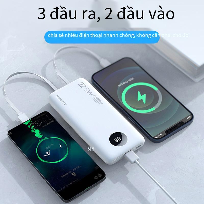 Pinsheng phong cách mới nhất đi kèm với một ngân hàng điện dung lượng lớn với dòng sạc nhanh 10.000 mAh màn hình kỹ thuật số di động quà tặng siêu mỏng năng lượng di động