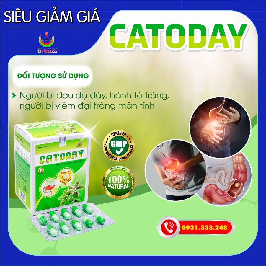 Catoday - Năng Động - Giảm đầy hơi, chướng bụng khó tiêu