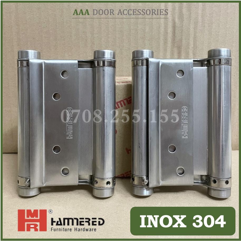 1 Cặp bản lề tự động 2 chiều INOX 304 cao cấp Hammered 3033