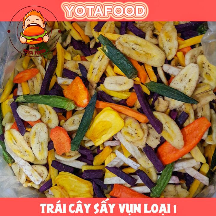 Trái Cây Sấy ( 500gr Thập Cẩm Sấy hàng vụn) | Đồ ăn vặt Nàng Khô