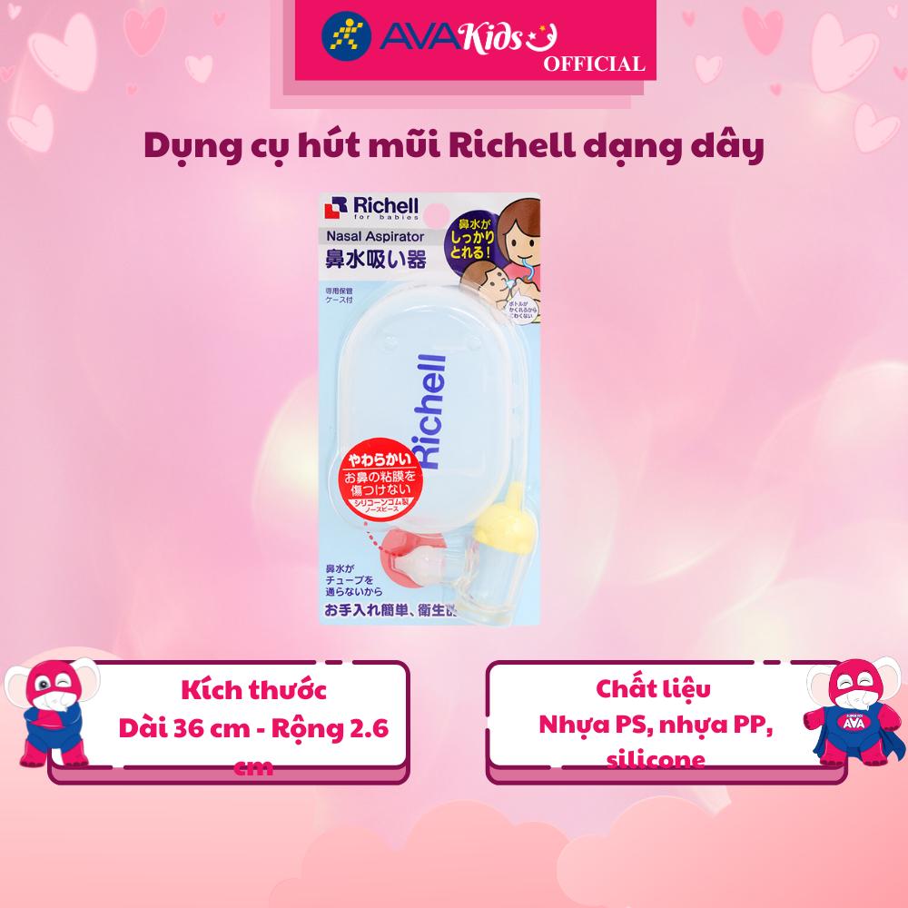 Dụng cụ hút mũi Richell dạng dây-giúp khoang mũi của bé thông thoáng - Hàng Chính Hãng