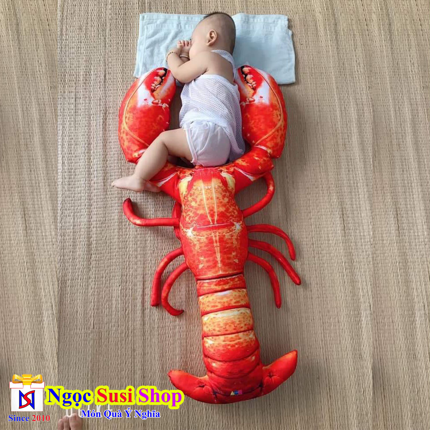 GẤU BÔNG TÔM HÙM ALASKA 3D CHO BÉ SIÊU TO KHỔNG LỒ