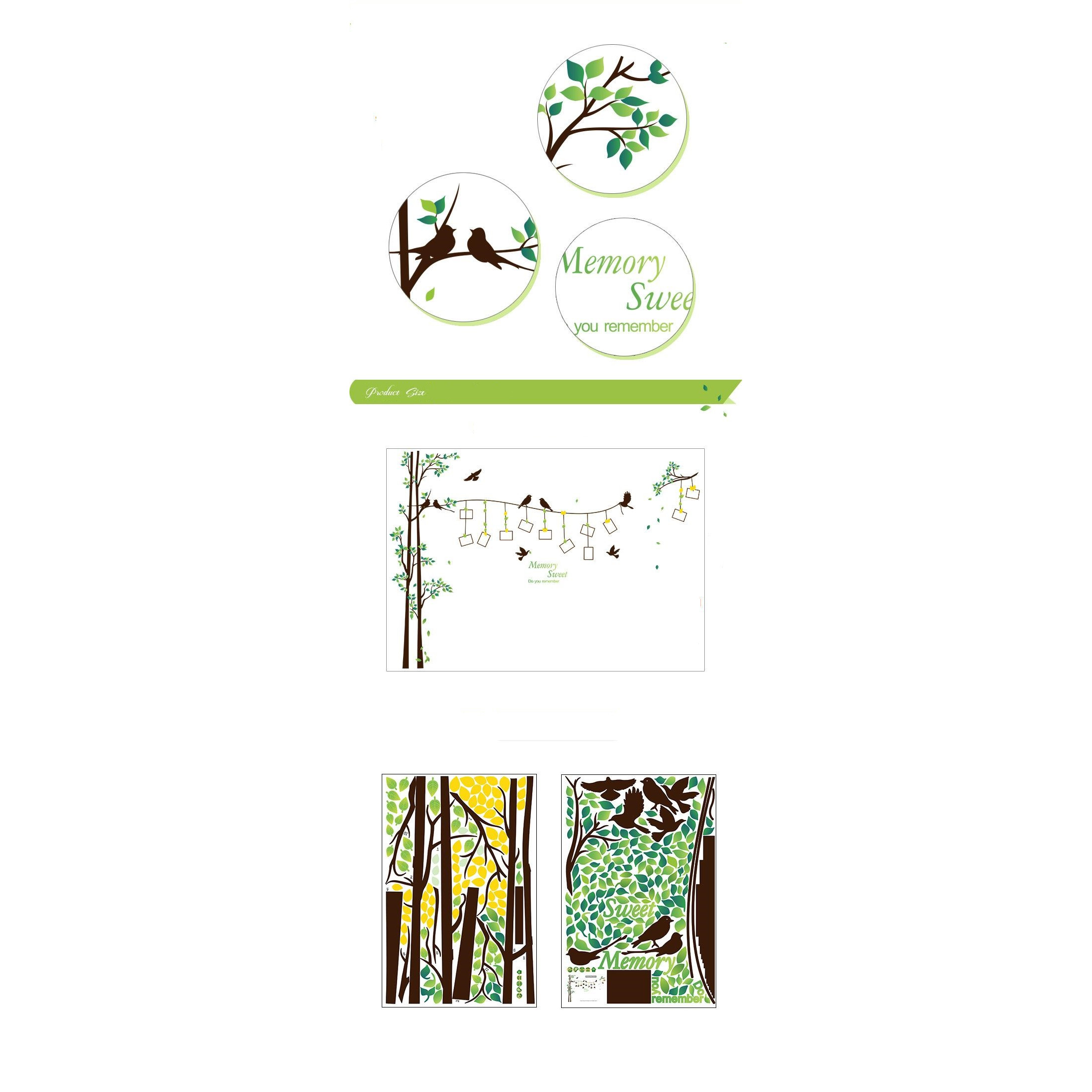 Decal dán tường - Cây treo ảnh 2007W
