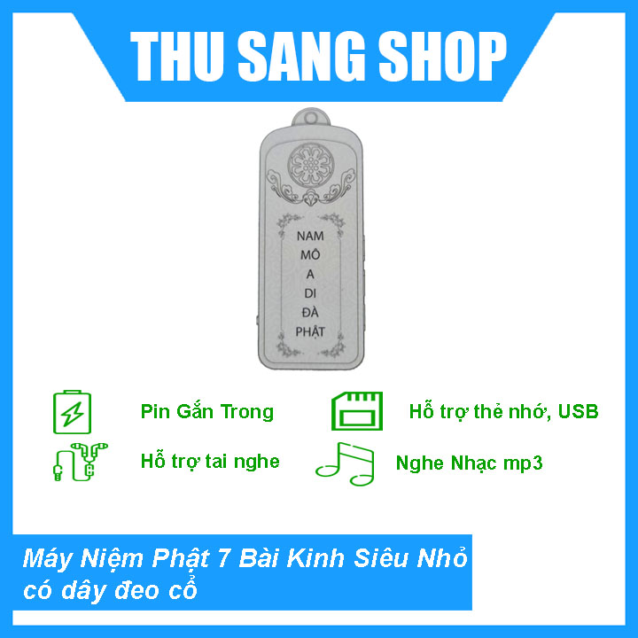 Máy Niệm Phật đeo cổ có sẵn 7 Bài Kinh