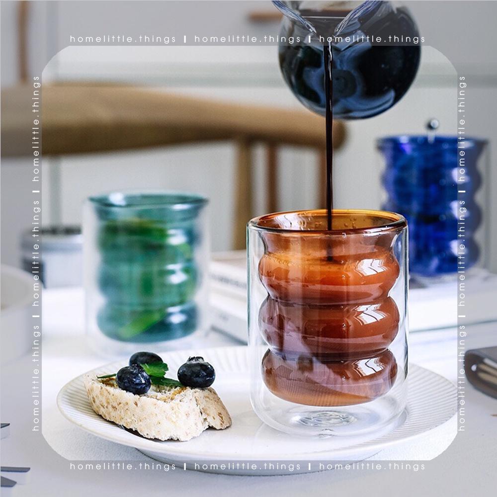 Ly thủy tinh MÀU, 2 lớp cách nhiệt