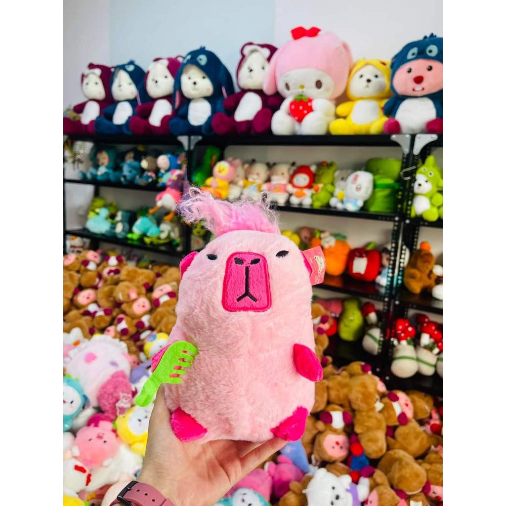 Thú nhồi bông capybara nhiều mẫu mini - Size 22cm - Quà tặng gấu bông capybara bộ trưởng hiền lành đáng yêu