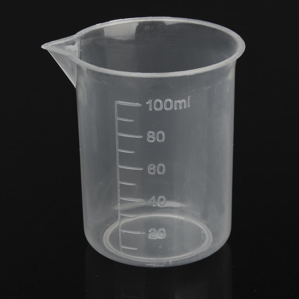 50/100/150/200/250/500ml Transparent Plastic Graduated Beaker