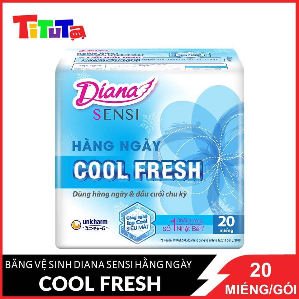 Băng Vệ Sinh Diana Hàng Ngày Sensi Cool fresh 20 Miếng 