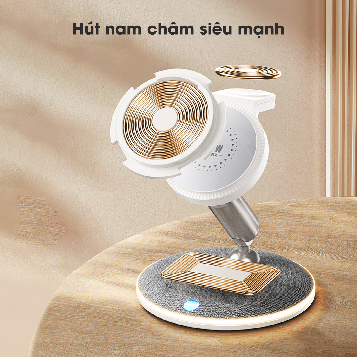 Bộ sạc không dây 22W 3in1 Remax RP-W90 Dock sạc nhanh 3 thiết bị cùng lúc - Hàng Chính Hãng Remax