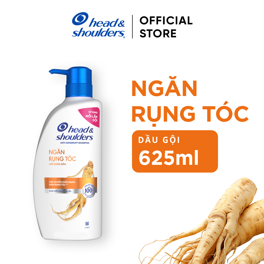 Dầu Gội HEAD &amp; SHOULDERS Chai 625ml - Ngăn rụng tóc