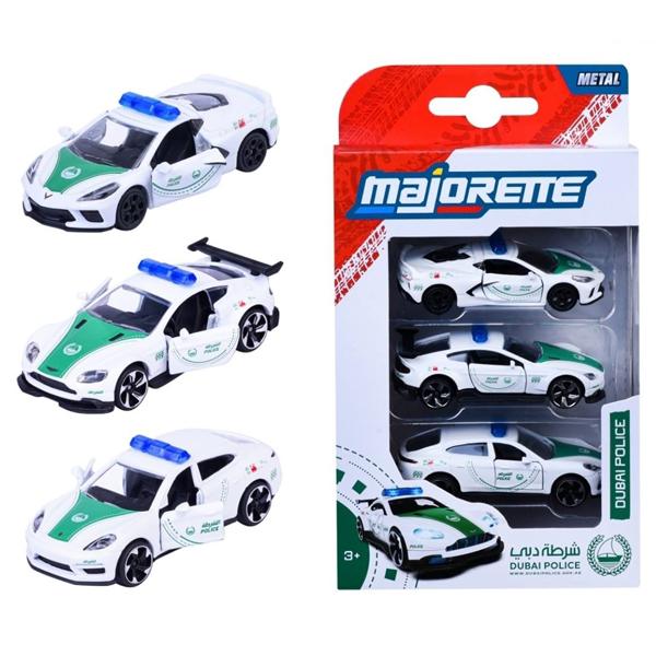 Bộ 3 Đồ Chơi Mô Hình Xe Dubai Police 3 Pieces Set - Majorette 8503104001047