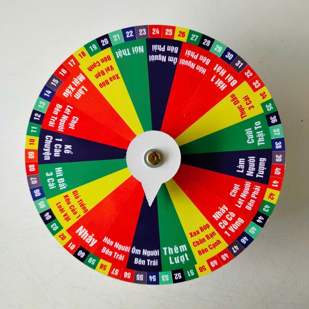 Vòng quay Lucky ( Ăn nhậu Viền Số - 20 ô - Đường kính 25cm x cao 6cm)