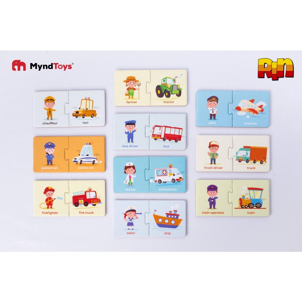 Đồ chơi ghép thẻ Myndtoys dành cho bé từ 2 tuổi, giúp bé tăng khả năng ghi nhớ, linh hoạt kỹ năng phối hợp tay và mắt -