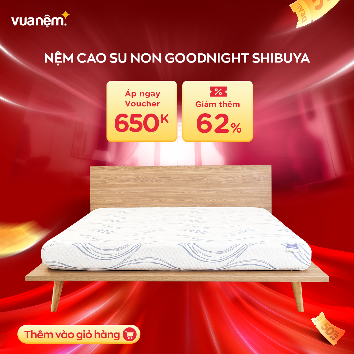 Nệm foam Goodnight Shibuya Platinum 20cm công nghệ Nhật Bản - Khả năng nâng đỡ tốt, tạo độ cứng mềm lý tưởng cho cột sống lưng