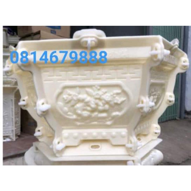Khuôn chậu lục giác 40 cm tùng sen mai nhựa abs