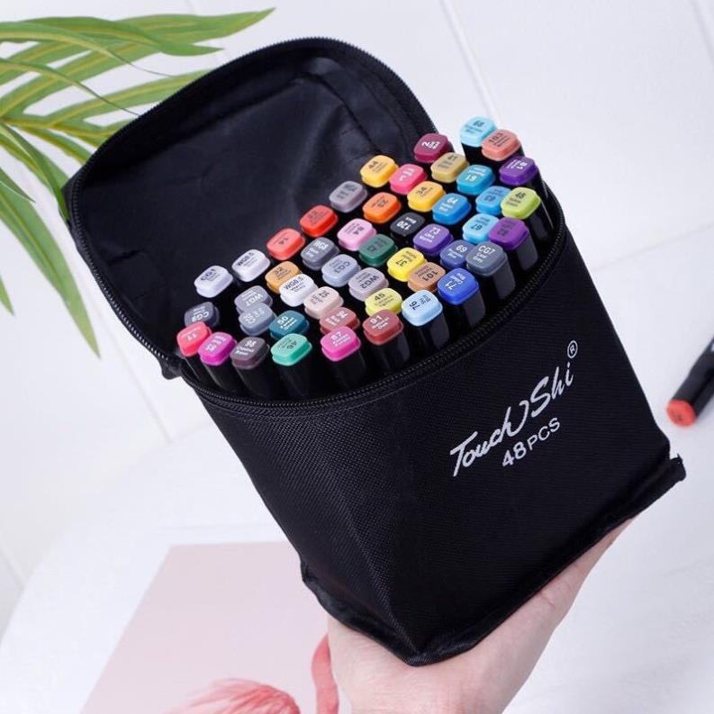 Bộ Bút Dạ 48 Chi Tiết Cho Bé tập Tô Bút màu Touch Mark Cool Coco Pison Marker