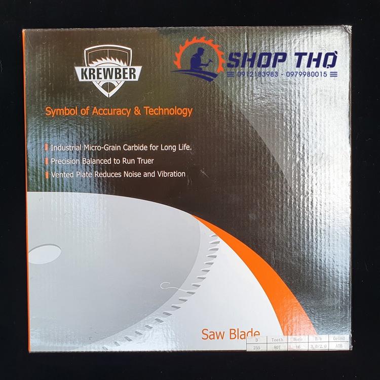 Lưỡi cưa Krewber đường kính 255mm cốt 16mm
