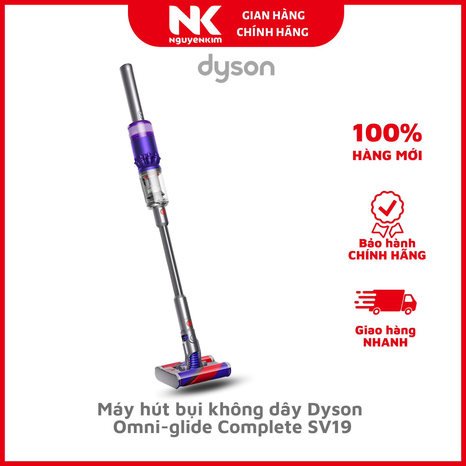 Máy hút bụi không dây Dyson Omni-glide Complete SV19 - Hàng Chính Hãng