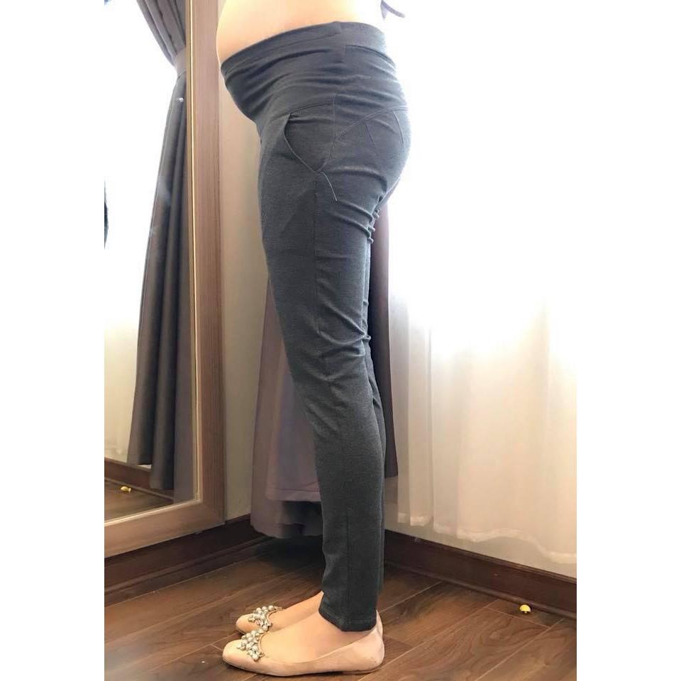 Quần bầu legging nâng mông có đáp bụng và chun chỉnh (40-90kg
