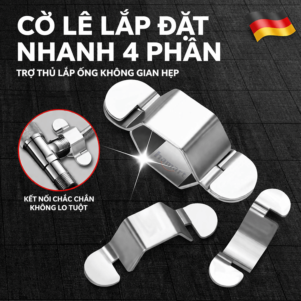 Cờ Lê Đầu Nối Ống Nước Phi 21 Dây Cấp Bồn Chậu Vòi Rửa Lavabo Nhà Tắm Tháo Lắp Ốc Lục Giác Đa Năng