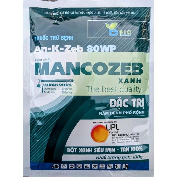 Mancozeb xanh UPL 100g. Bột siêu mịn, tan nhanh. Hàng chính hiệu UPL. Trị vàng lá, sương mai...