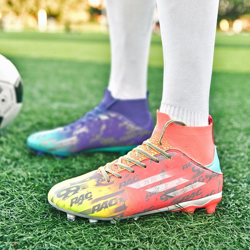 YANZISHOP Kids Football Shoes Uyên Ương Cao Gang Nam Nữ dài Nail Broken Nail Giày đào tạo chuyên nghiệp Trung Quốc Big Boy Giày chống trượt